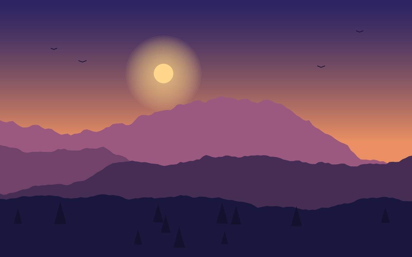 Ilustración de un paisaje