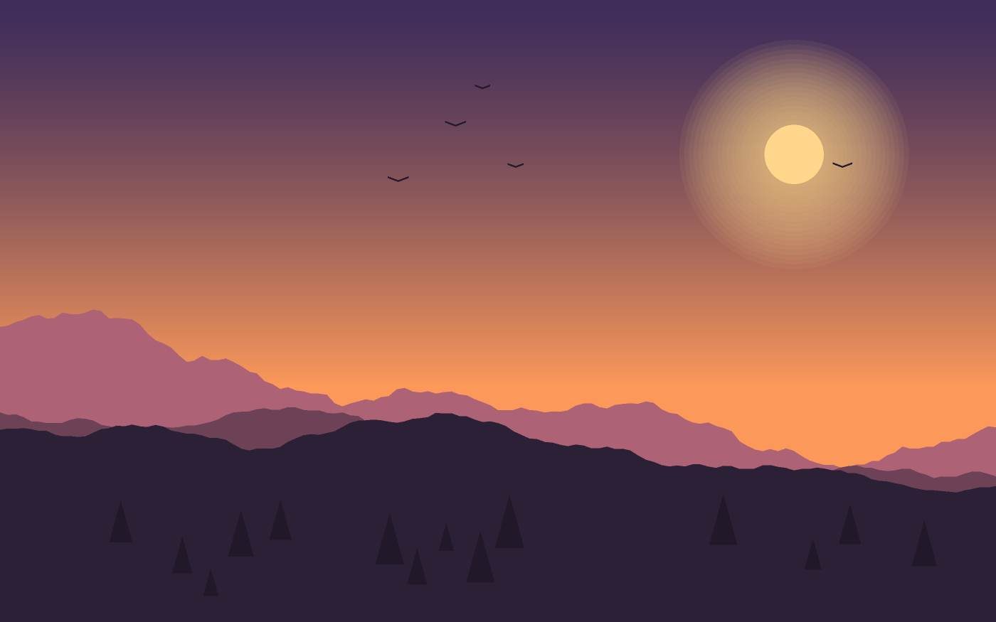 Ilustración de un paisaje