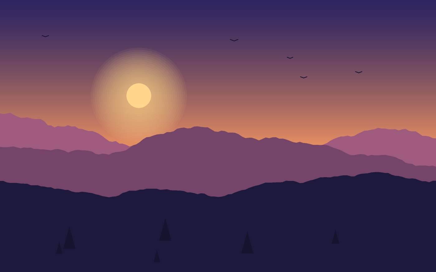 Illustrazione di un paesaggio