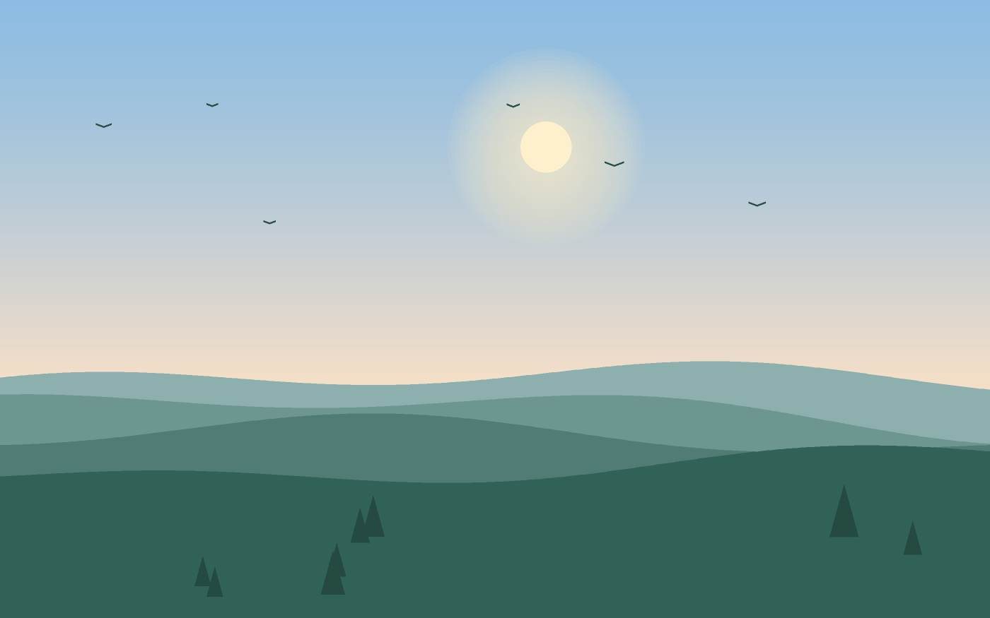 Illustrazione di un paesaggio
