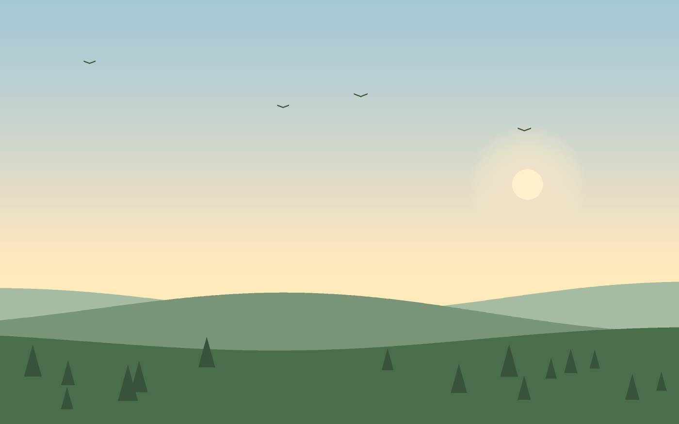 Ilustração de uma paisagem
