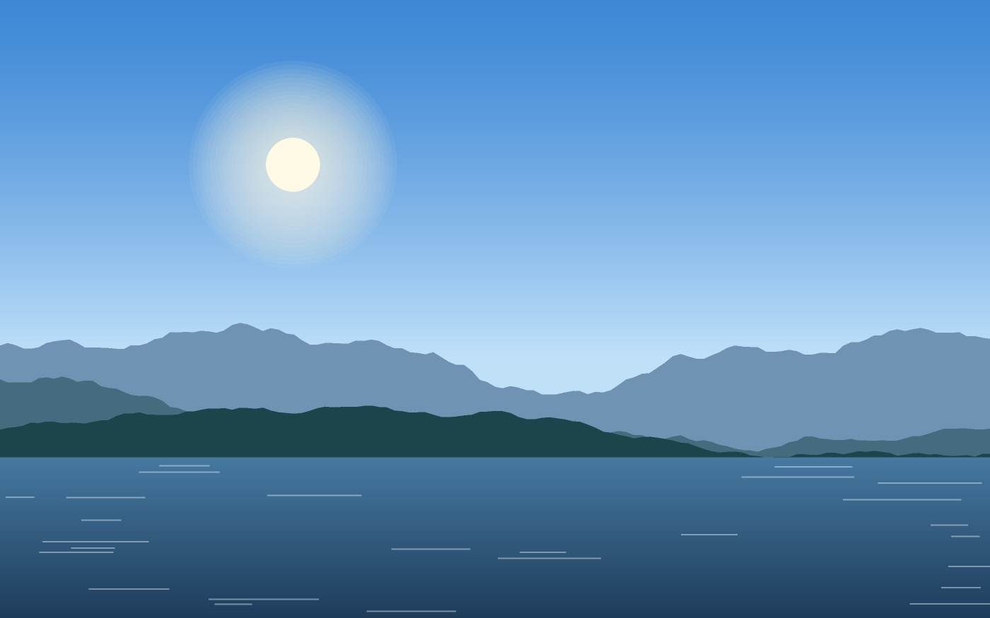 Ilustração de uma paisagem
